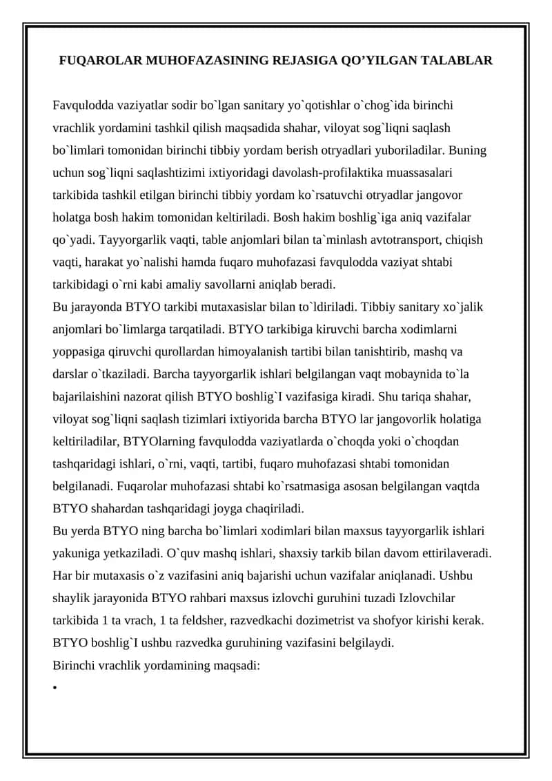 FUQAROLAR MUHOFAZASINING REJASI 1