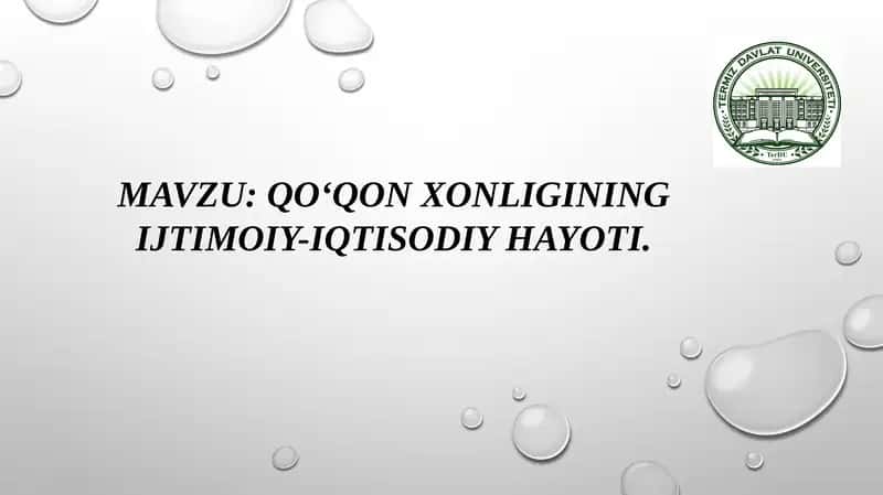 QO‘QON XONLIGINING IJTIMOIY-IQTISODIY HAYOTI 1