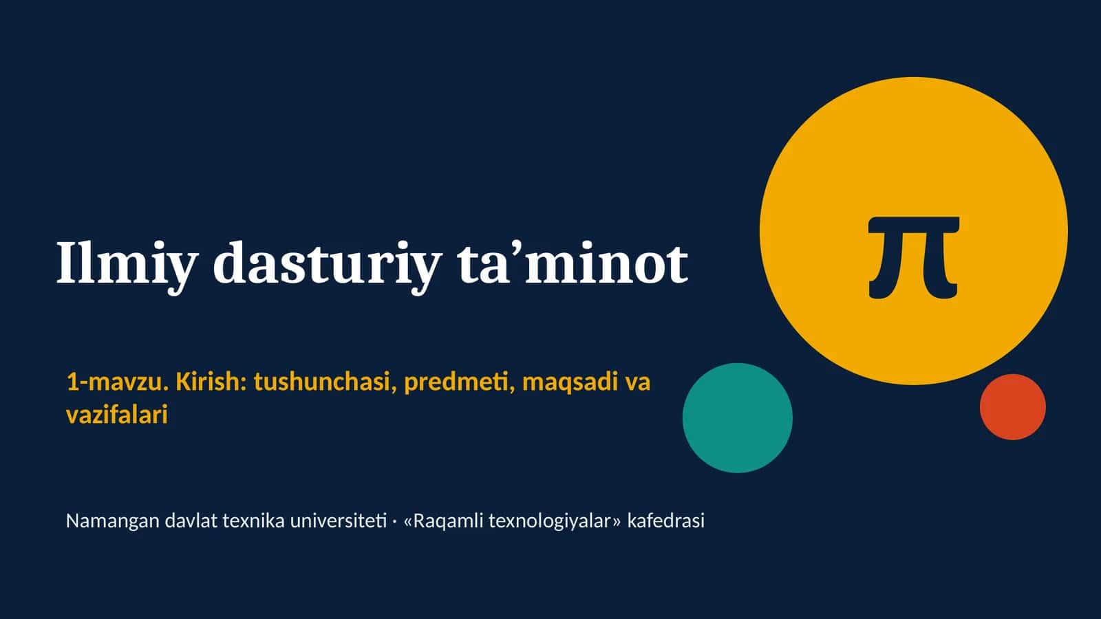 Ilmiy dasturiy ta’minot 1