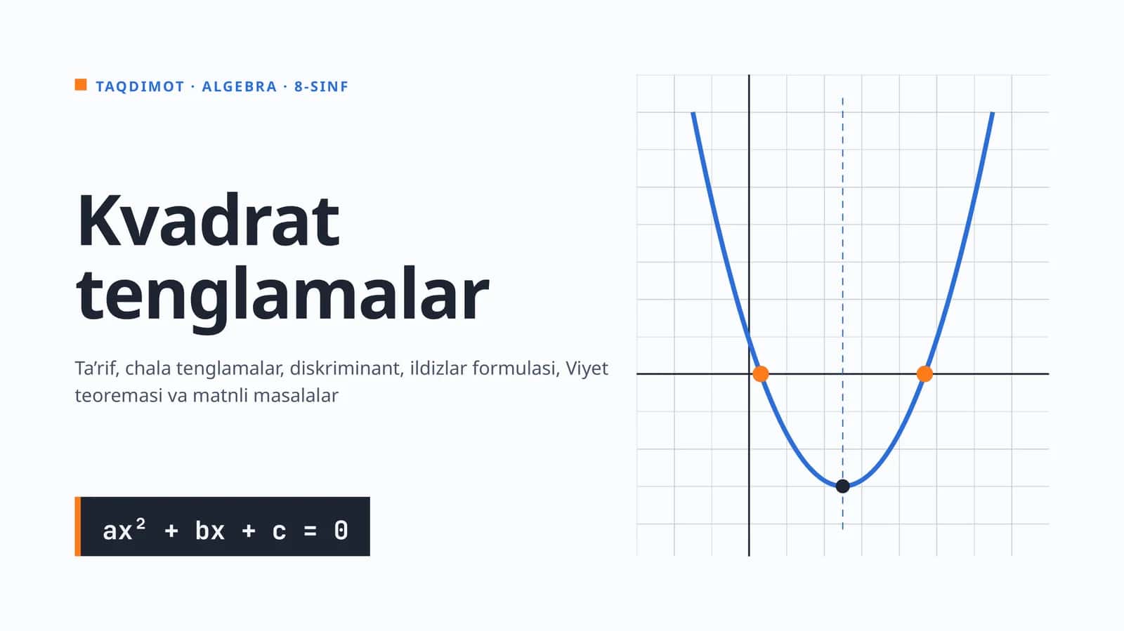 Kvadrat tenglamalar 1