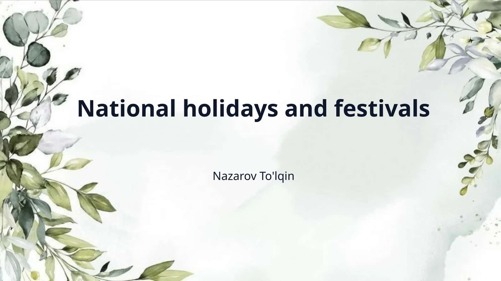 National holidays and festivals 1