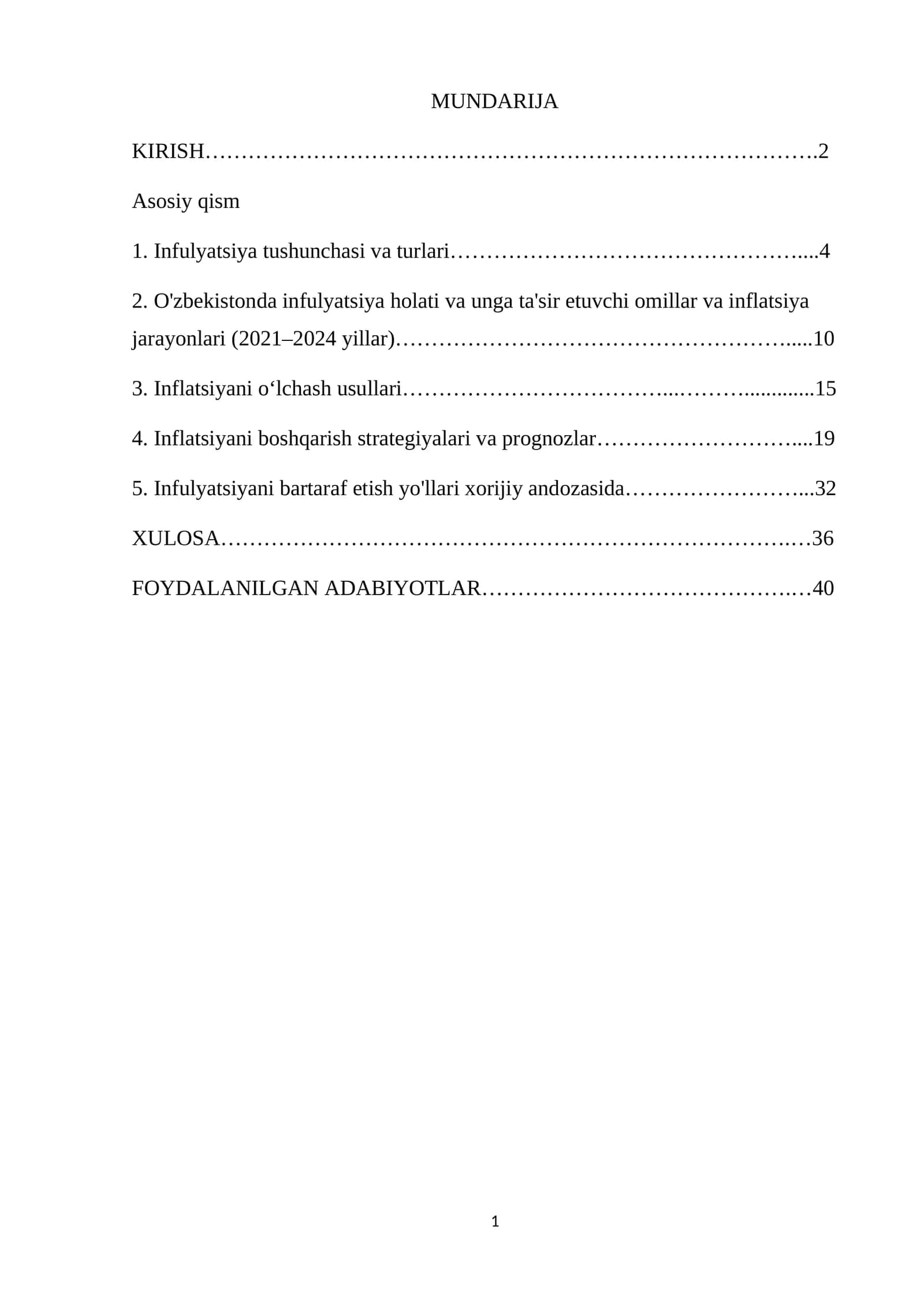 Inflyatsiya tushunchasi va turlari 1
