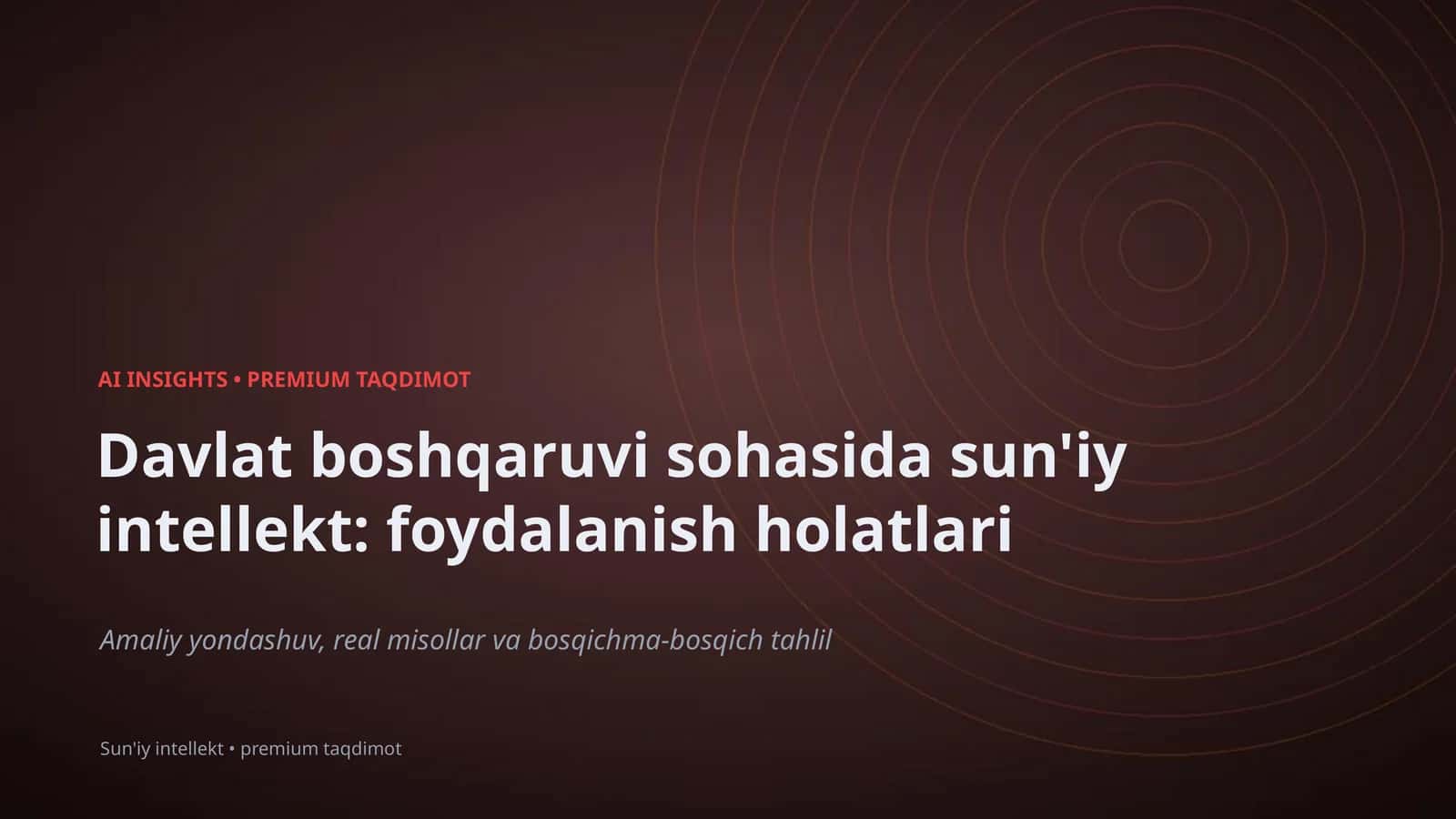 Sun'iy Intellekt va Premium Taqdimot 1