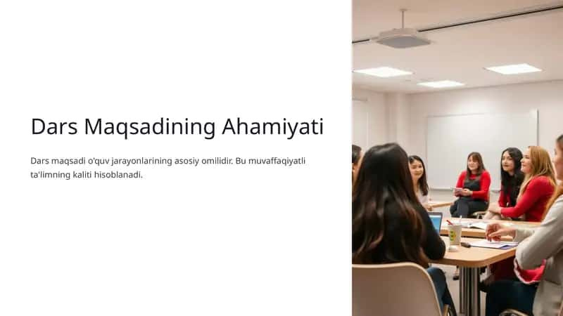 Dars Maqsadining Ahamiyati 1