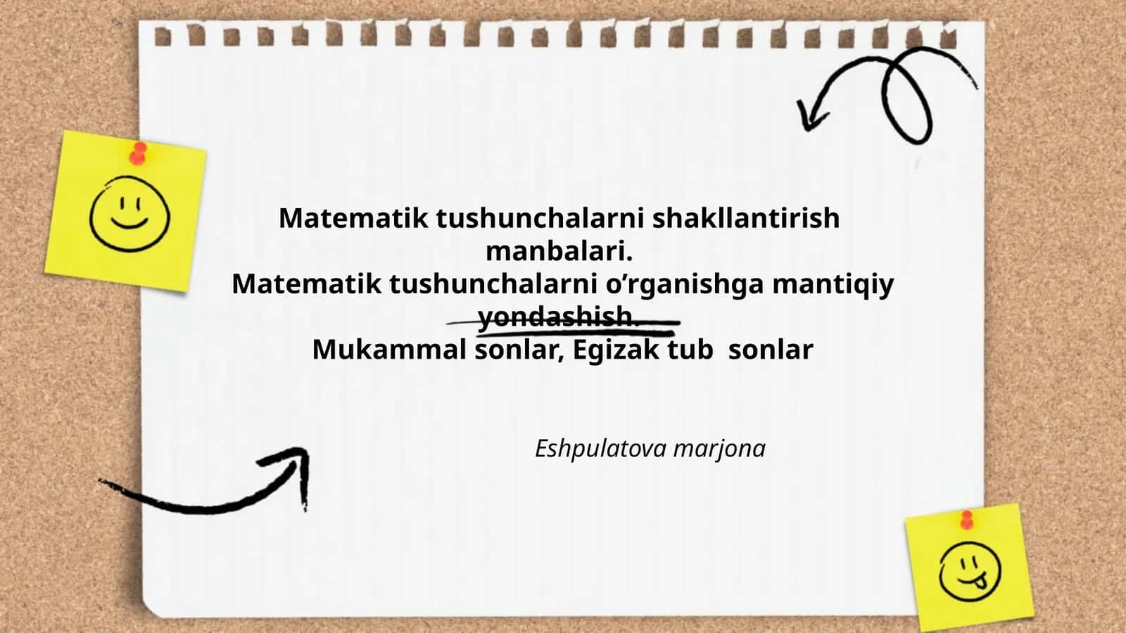 Matematik tushunchalarni shakllantirish manbalari 1
