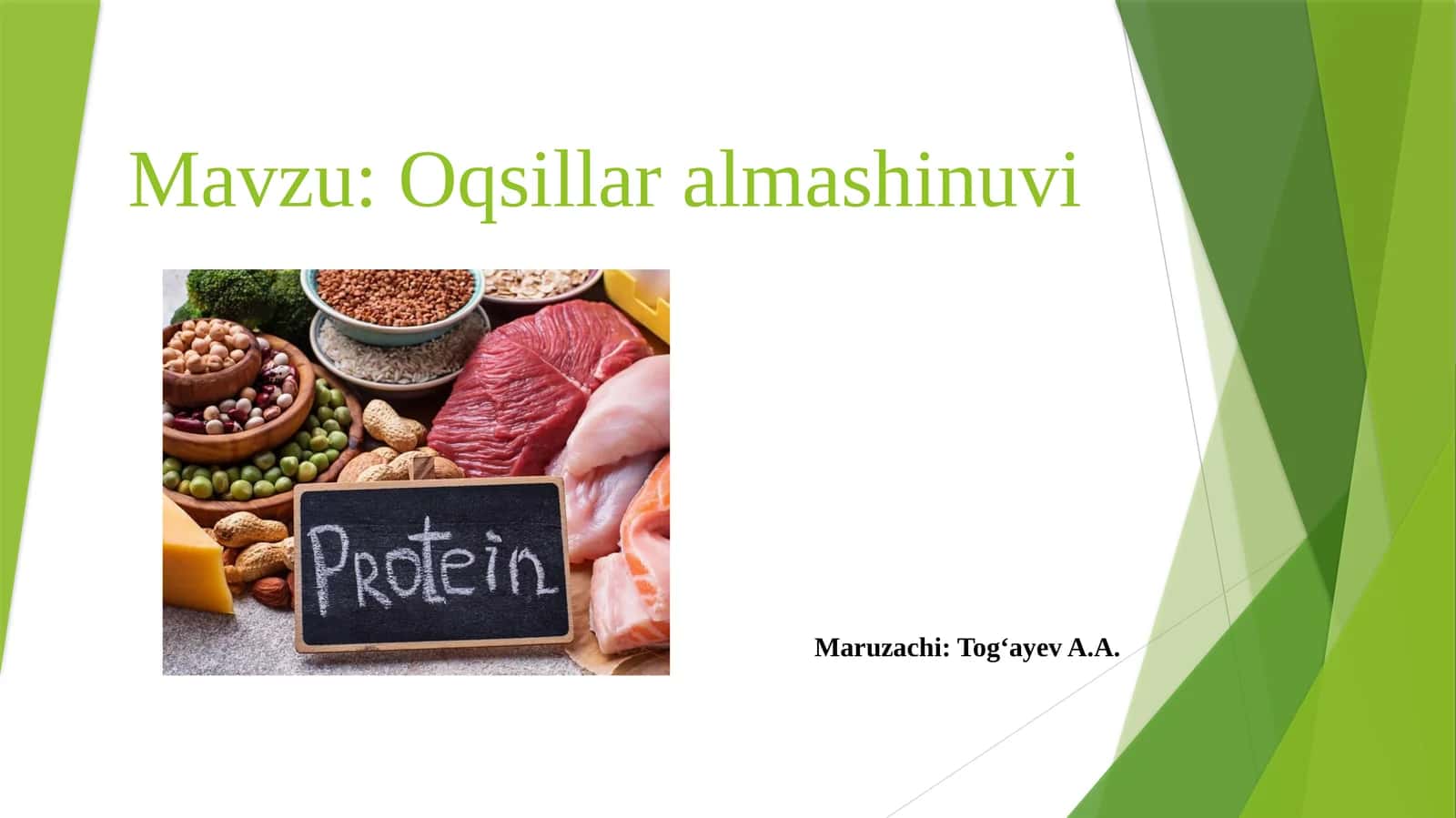Oqsillar almashinuvi 1