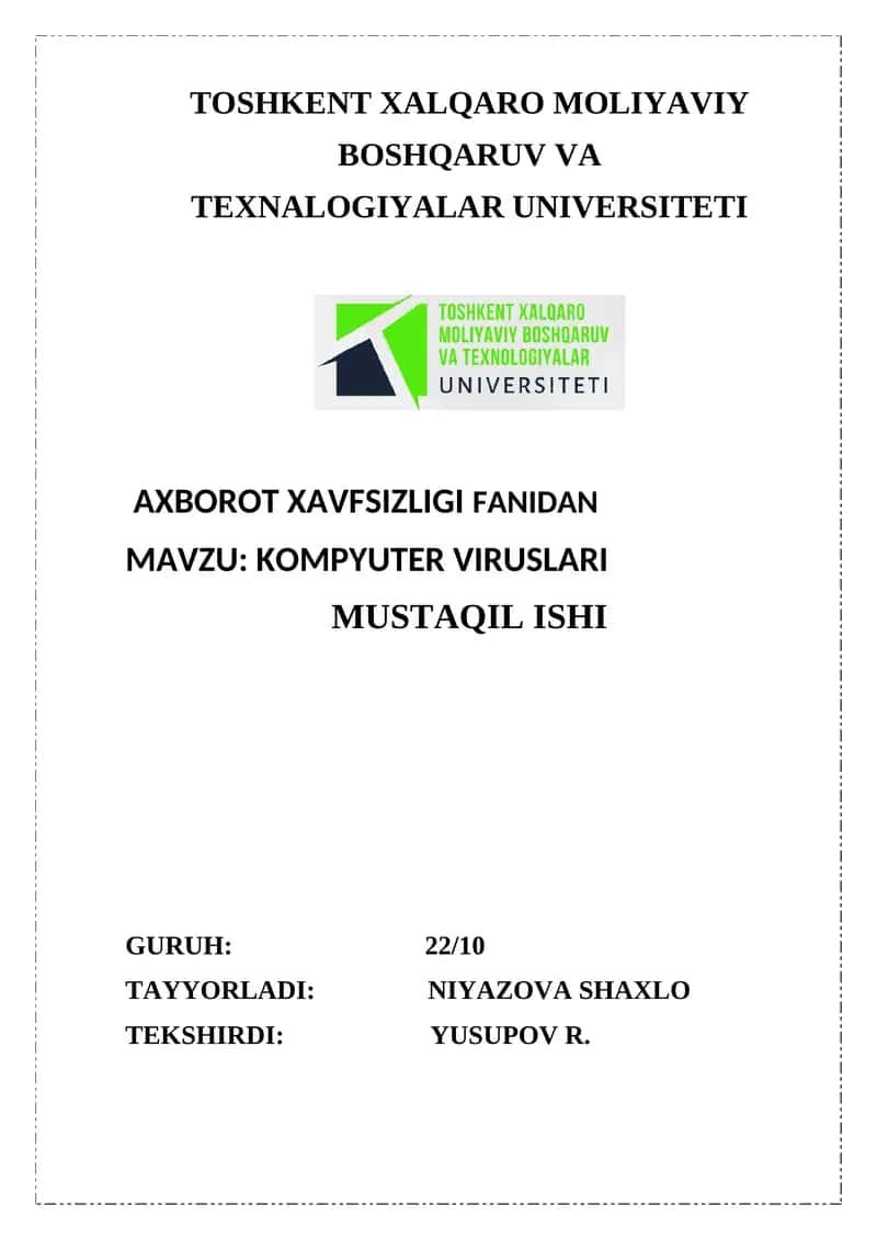 Kompyuter viruslari 1