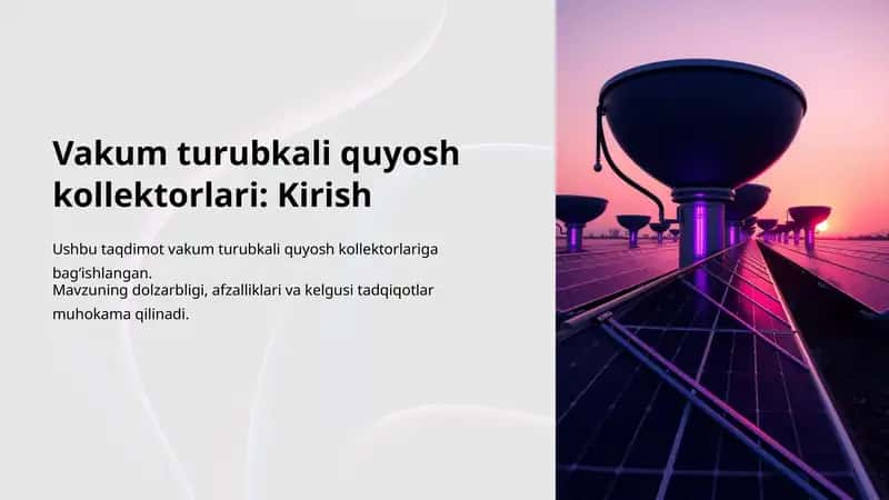 Vakum turubkali quyosh kollektorlari 1