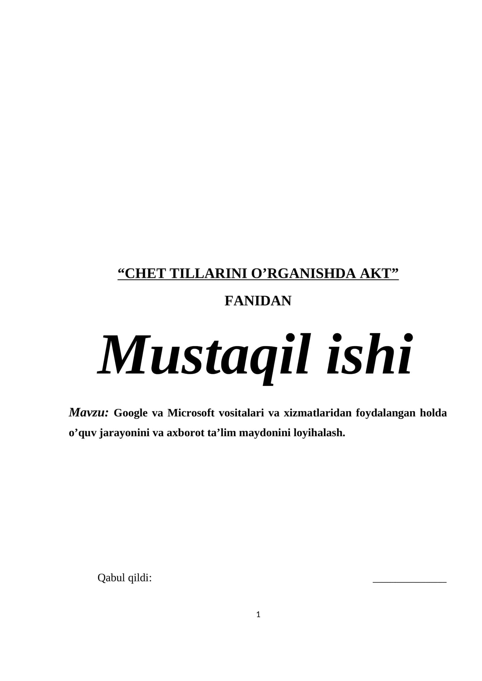 MICROSOFT dasturlarini ishga tushirish 1