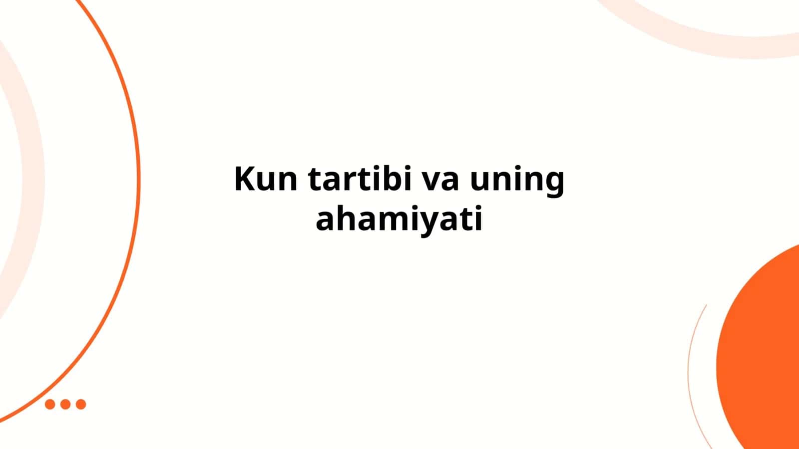 Kun tartibi va uning ahamiyati 1