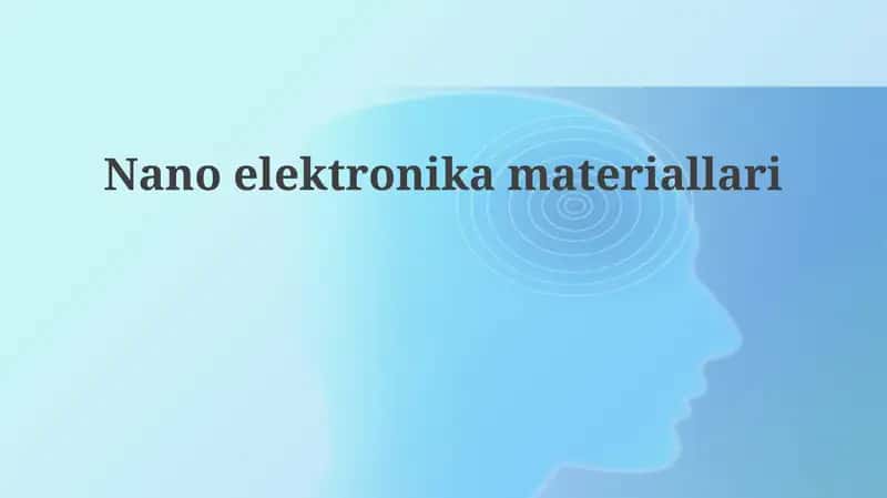Nanoelektronika Materiallari 1