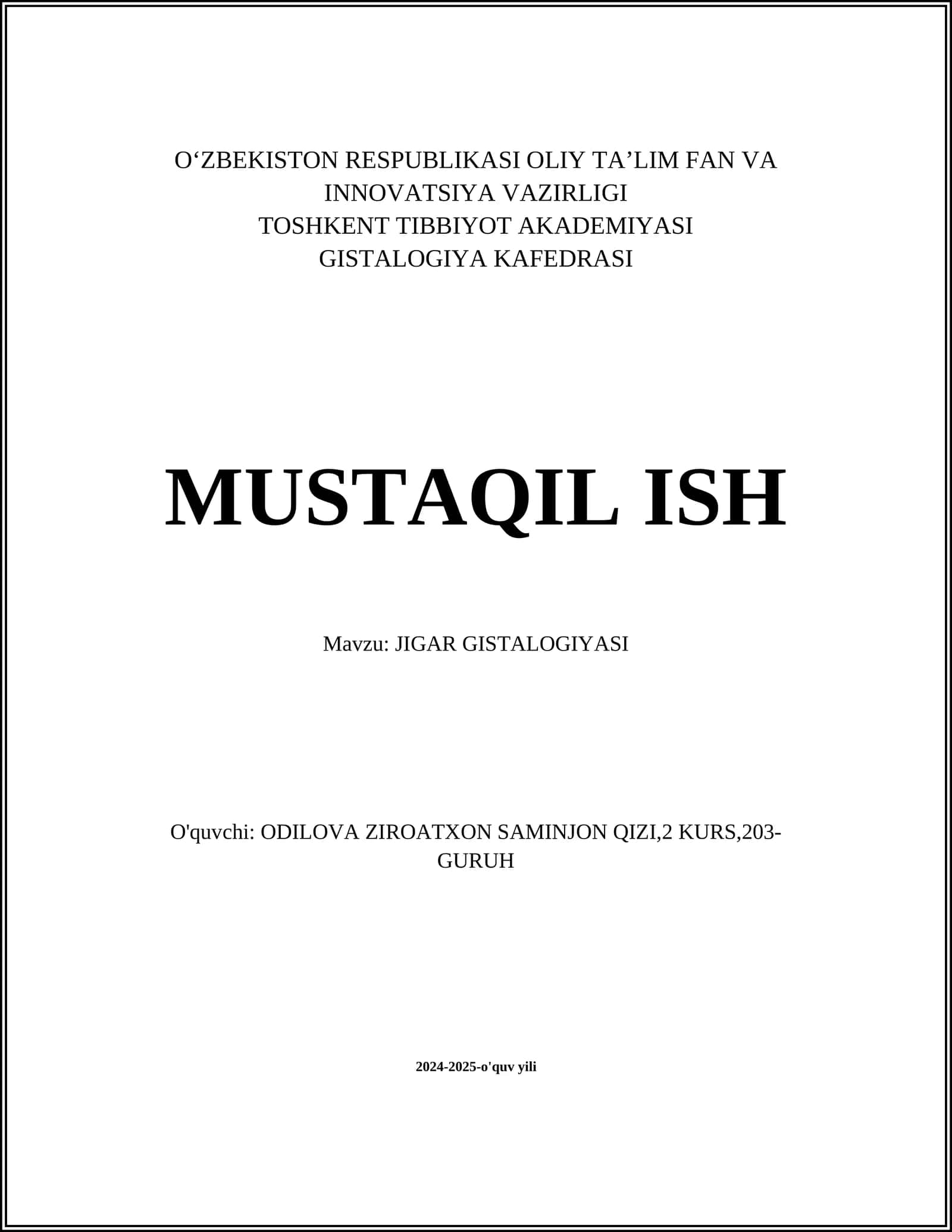 JIGAR GISTALOGIYASI 1