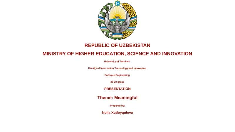 Presentation on Meaningful Life 1