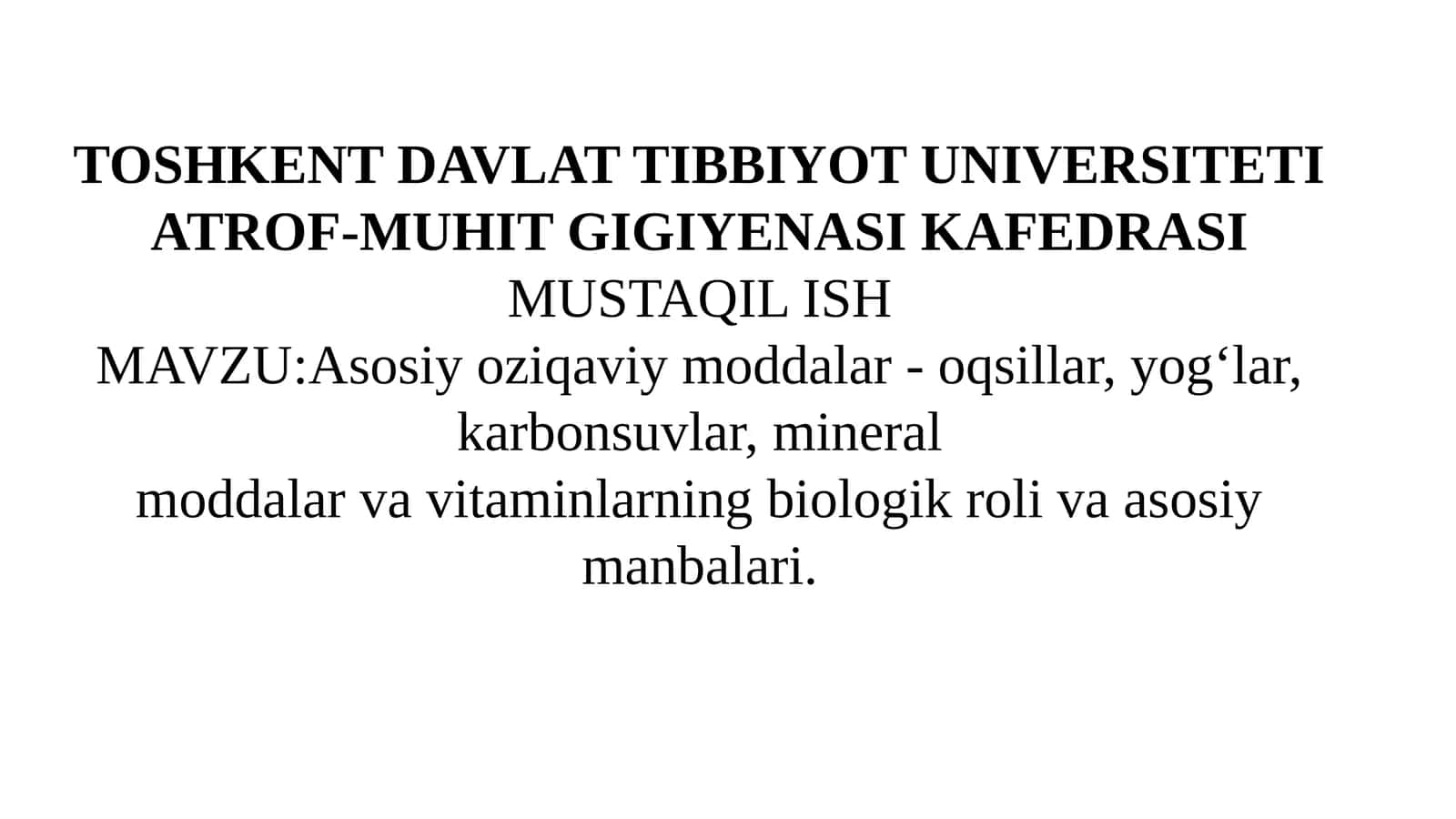 Oziqaviy moddalar 1