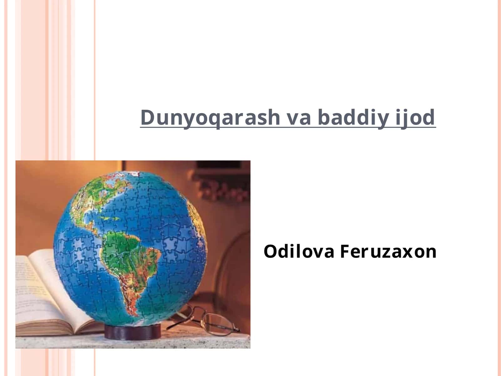 Dunyoqarash va baddiy ijod 1