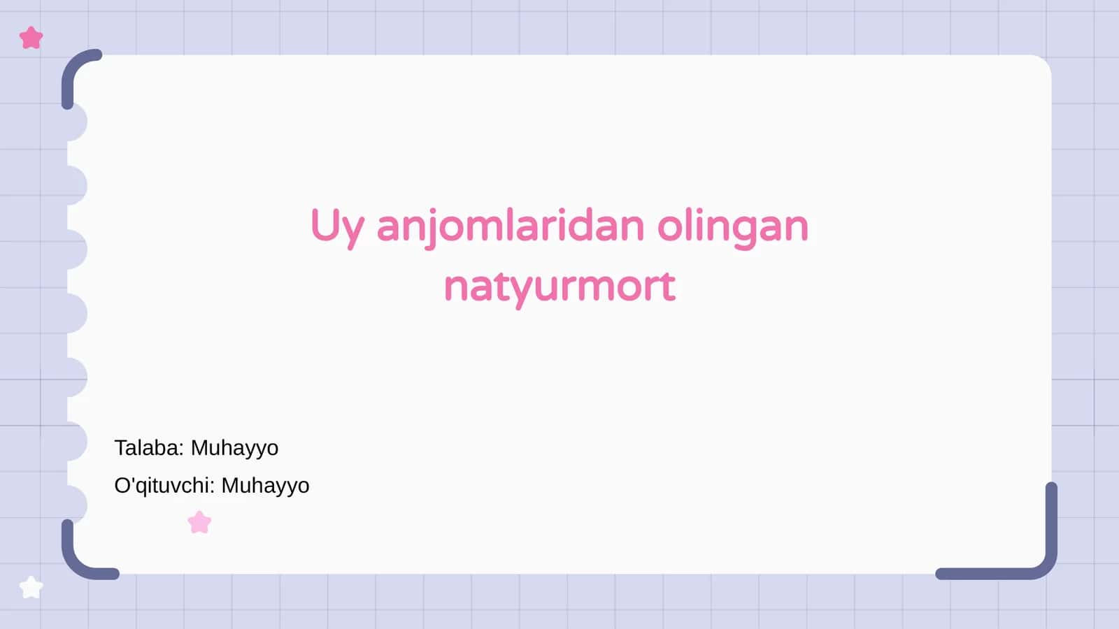 Uy anjomlaridan olingan natyurmort 1