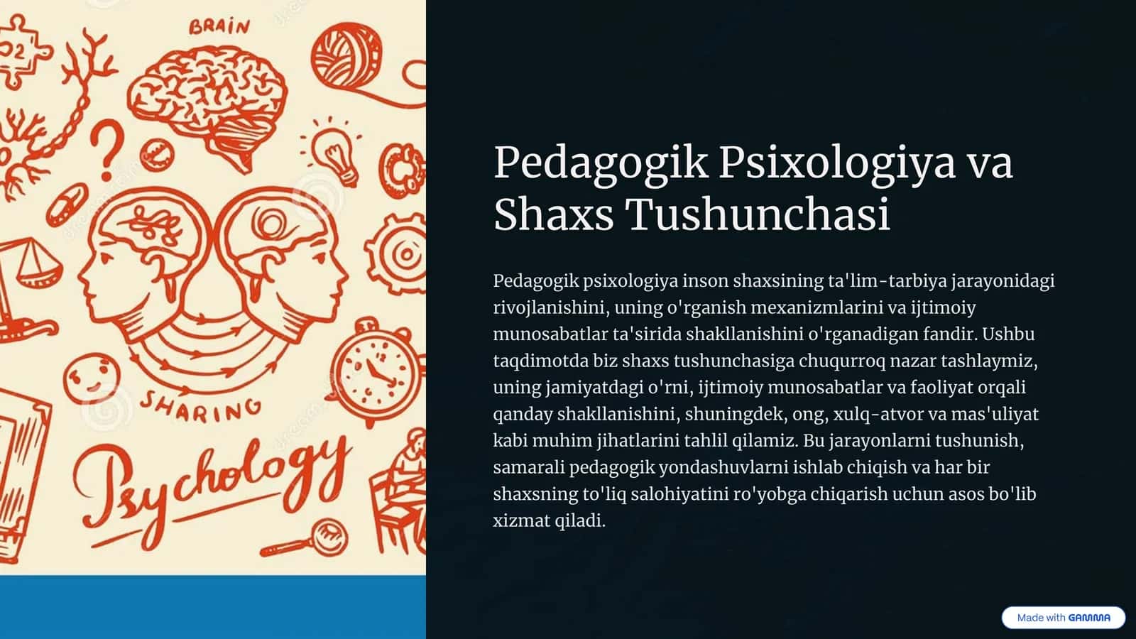 Pedagogik Psixologiya va Shaxs Tushunchasi 1