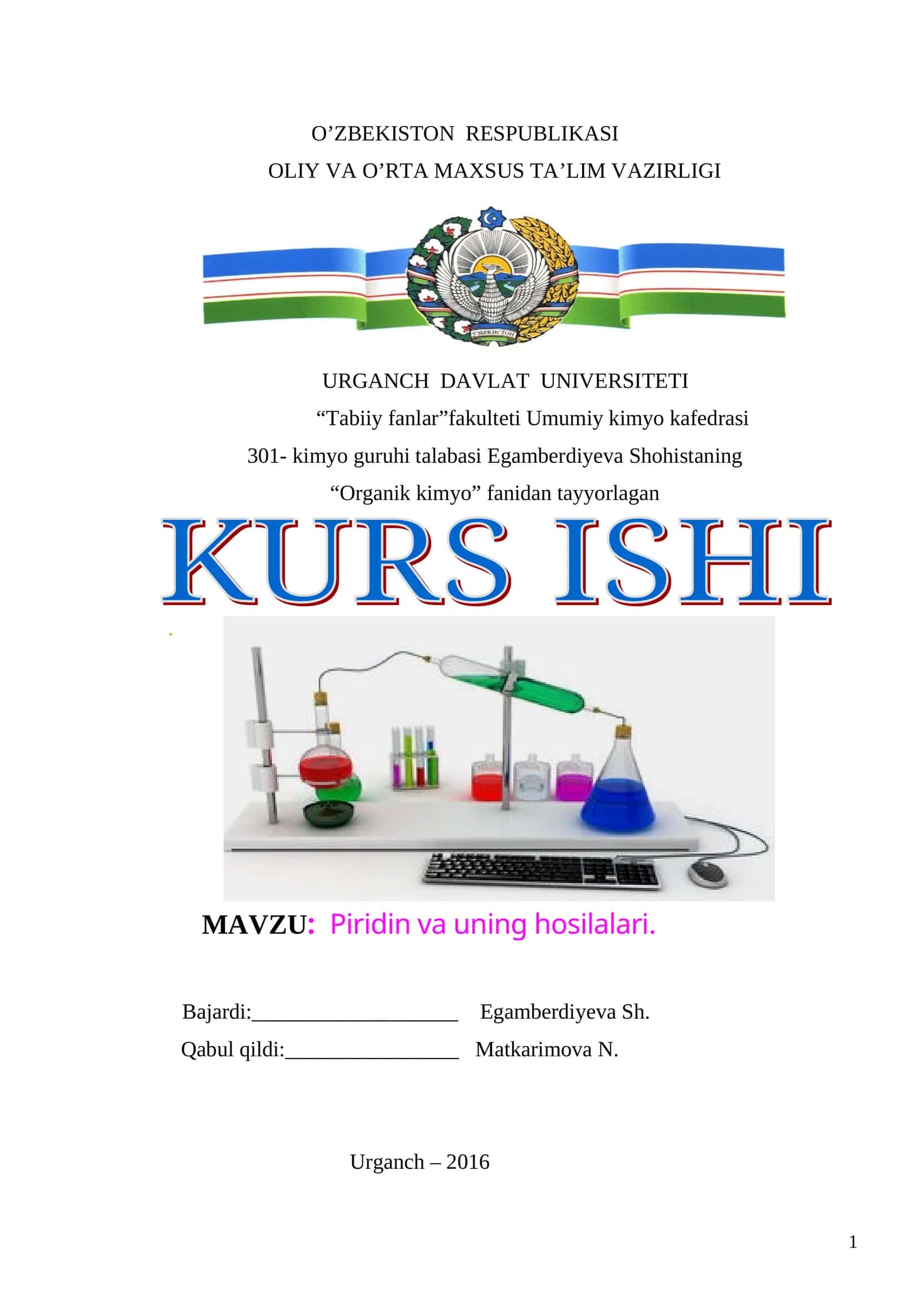 Piridin va uning hosilalari 1