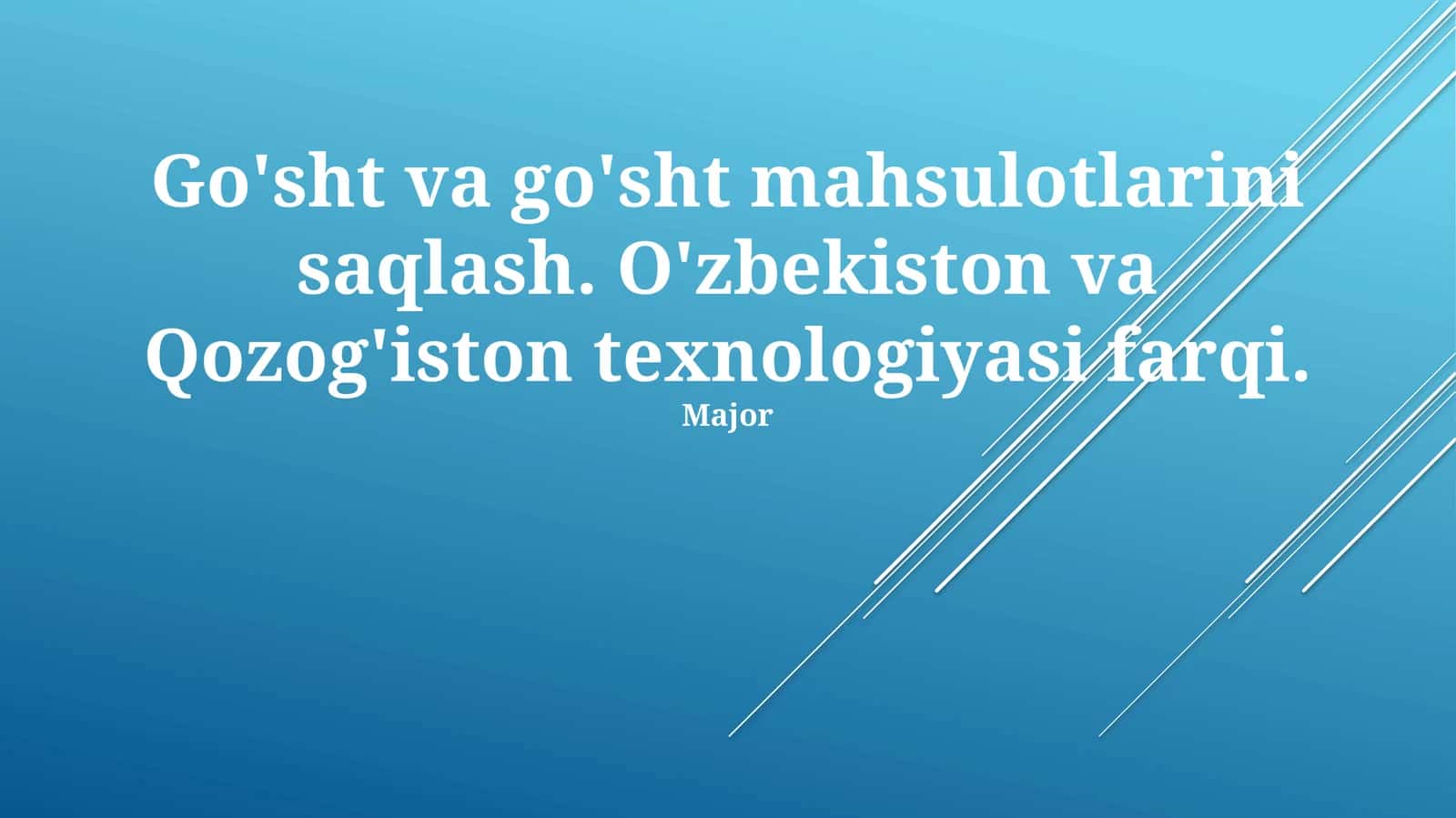 Go'sht va go'sht mahsulotlarini saqlash 1