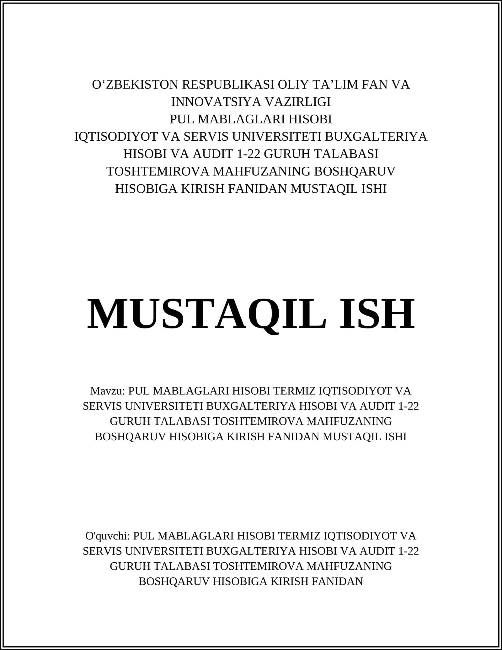 PUL MABLAGLARI HISOBI 1