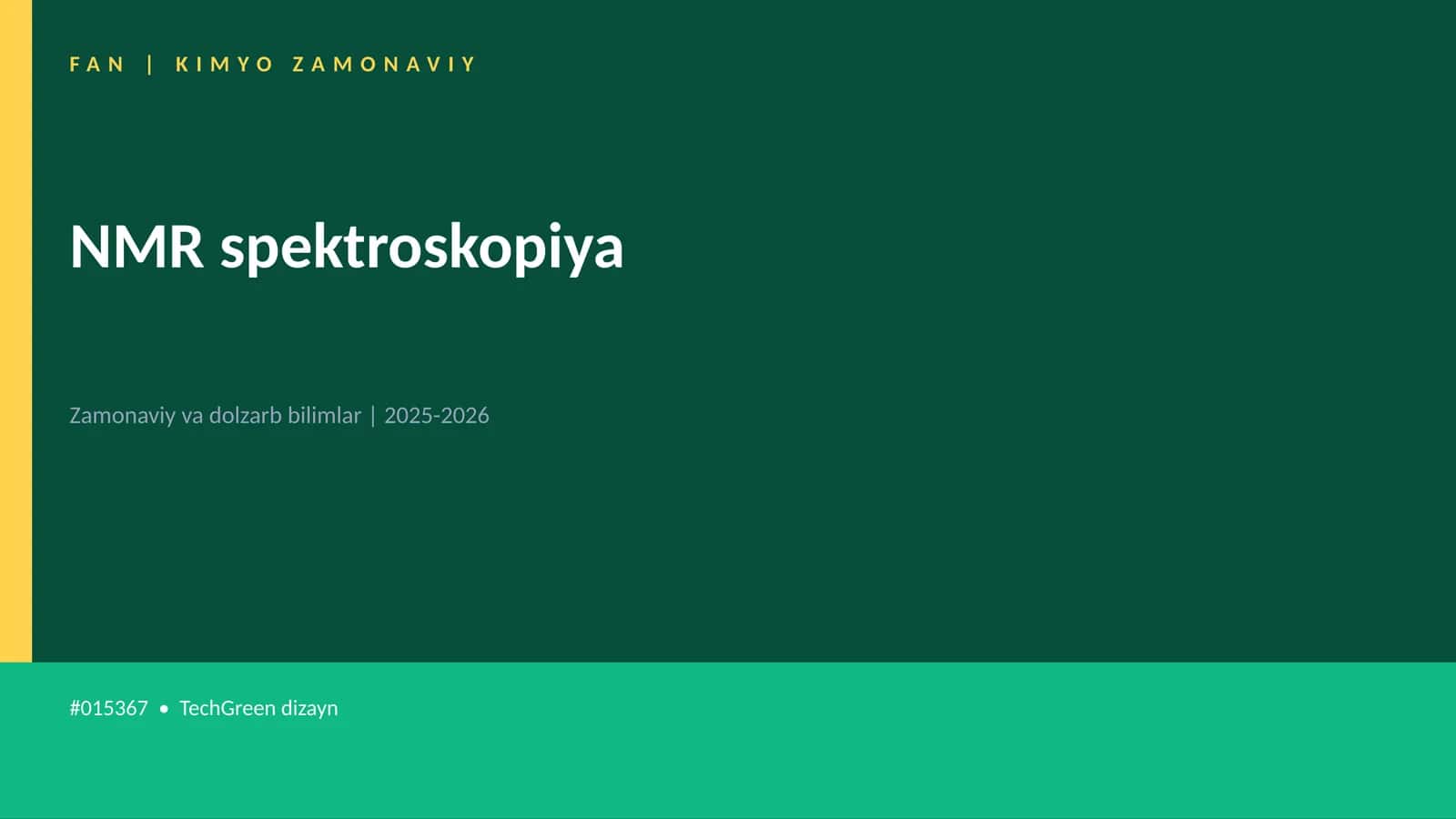 NMR spektroskopiya 1