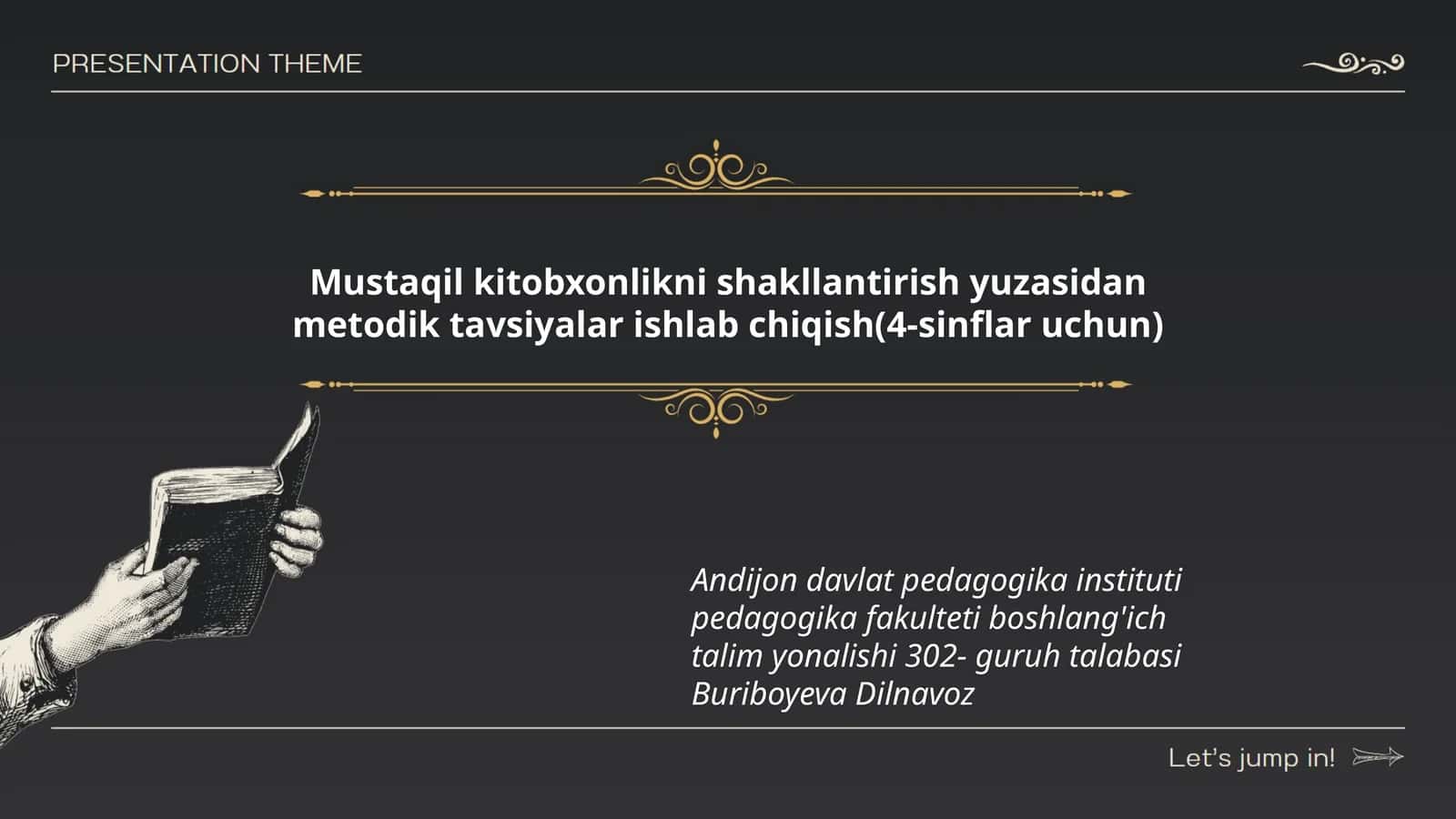 Mustaqil kitobxonlikni shakllantirish yuzasidan metodik tavsiyalar ishlab chiqish(4-sinflar uchun) 1