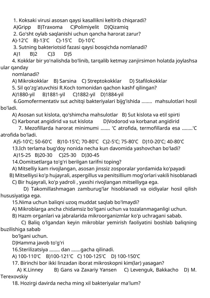 Gomofermentativ sut achitqi bakteriyalari 1