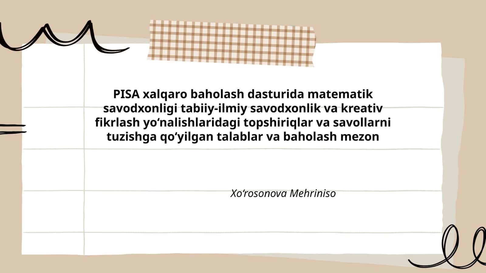 PISA xalqaro baholash dasturi 1
