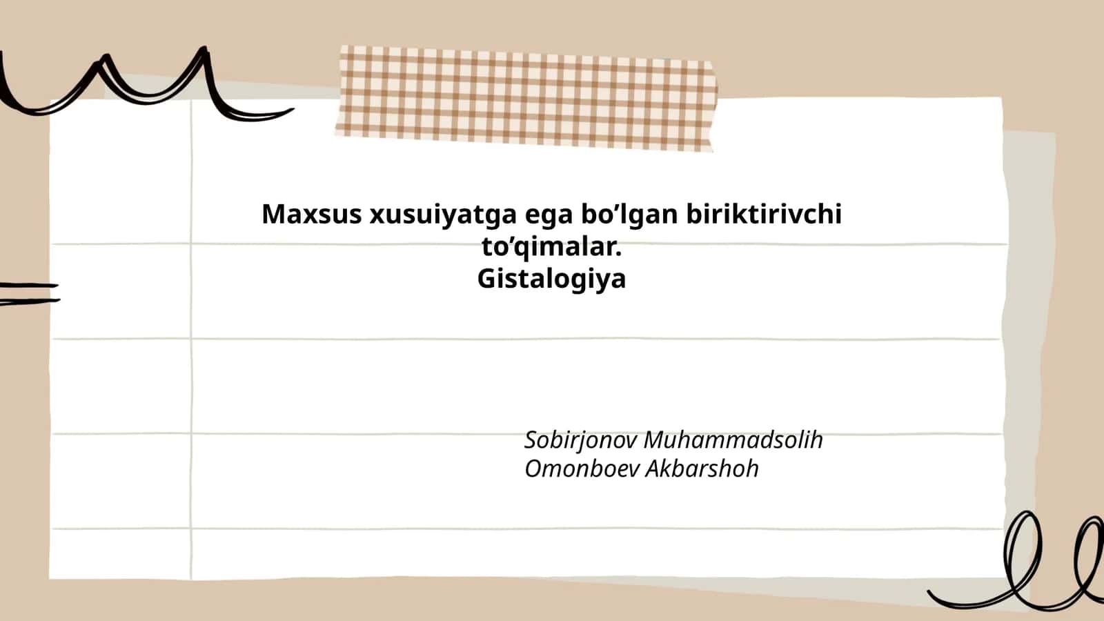 Gistalogiya 1
