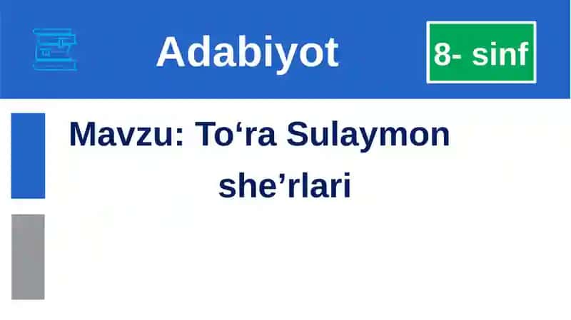 TO‘RA SULAYMON