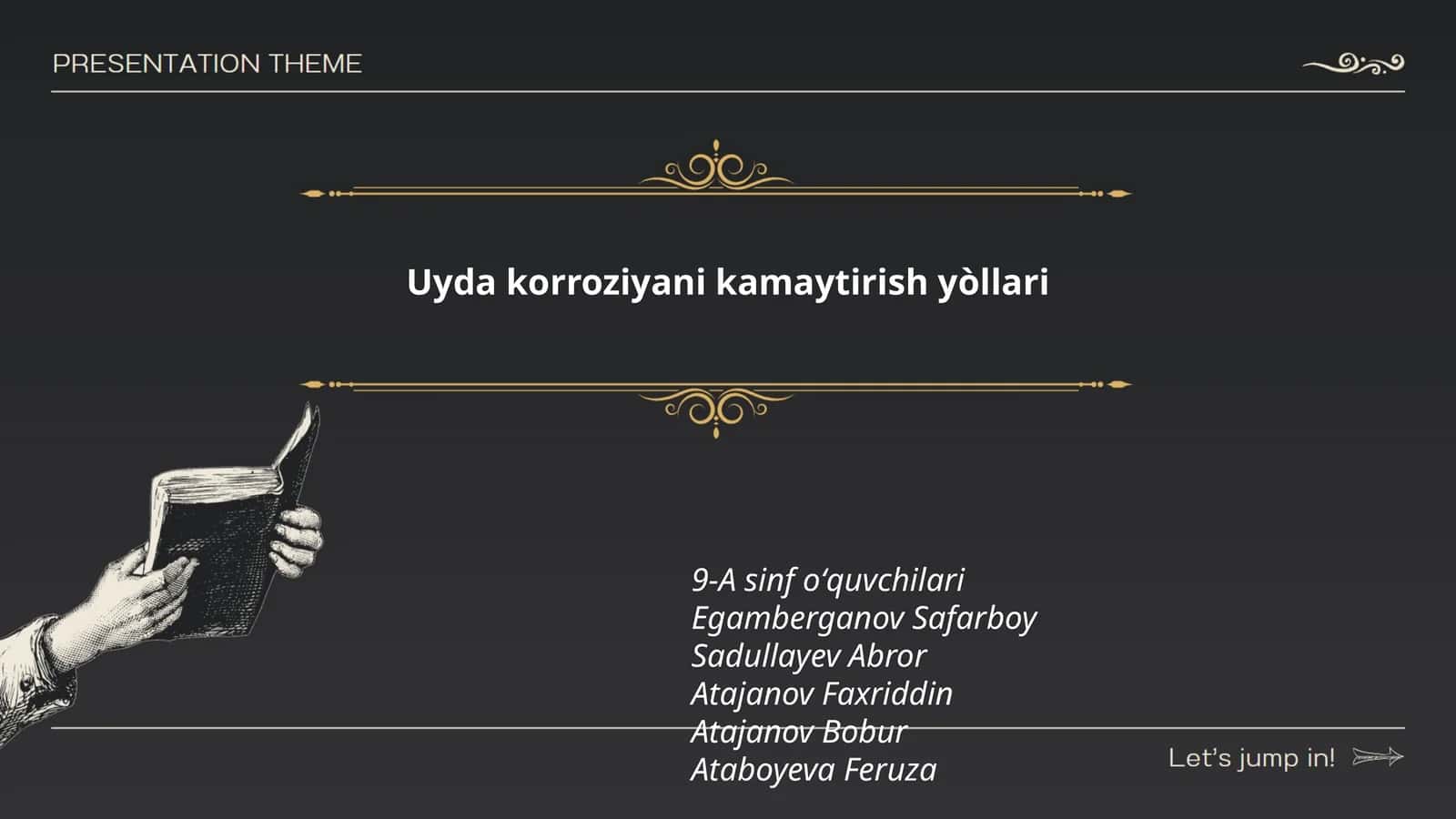 Uyda korroziyani kamaytirish yòllari 1