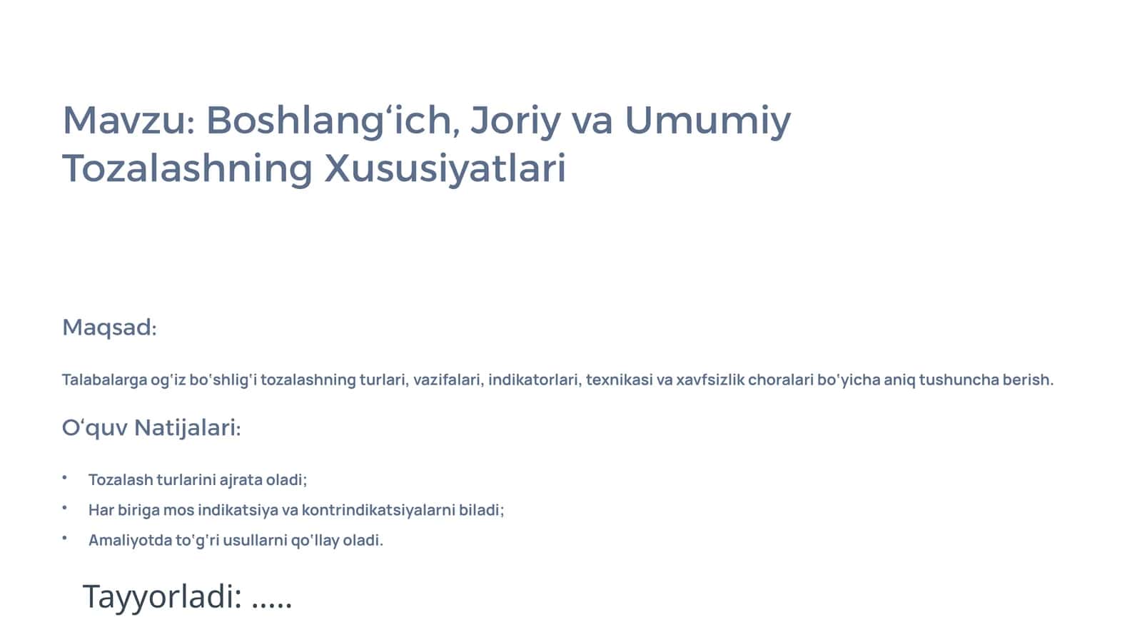 Og‘iz Bo‘shlig‘ini Tozalashning Mazmuni 1