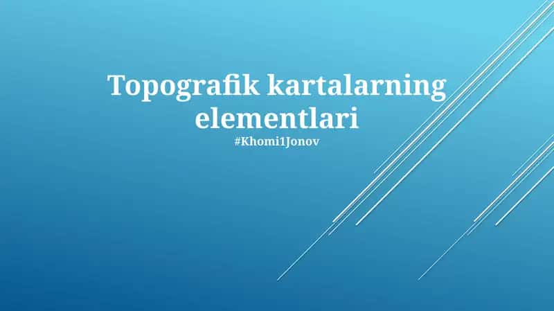 Topografik kartalarning elementlari 1