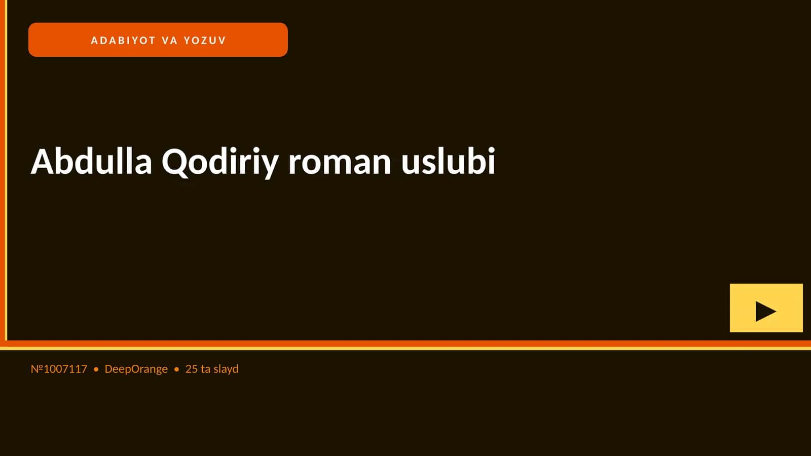 Abdulla Qodiriy roman uslubi 1