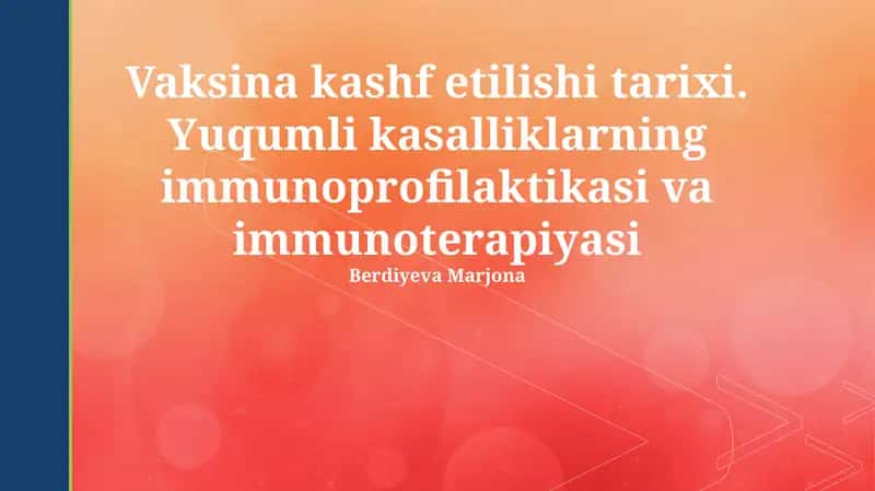 Vaksina kashf etilishi tarixi 1