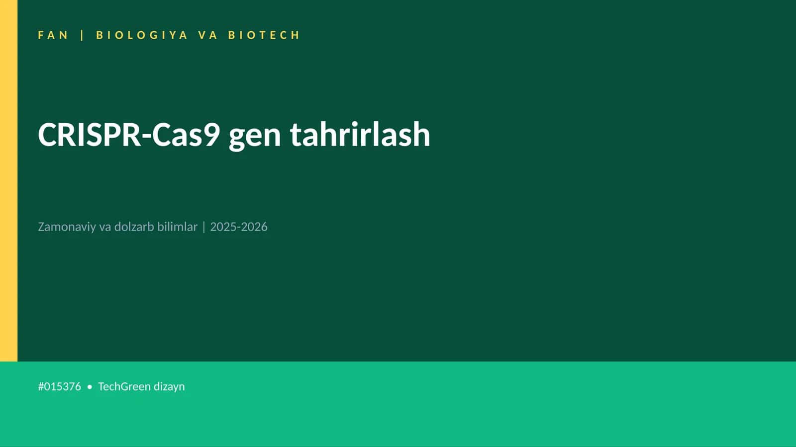 CRISPR-Cas9 gen tahrirlash 1