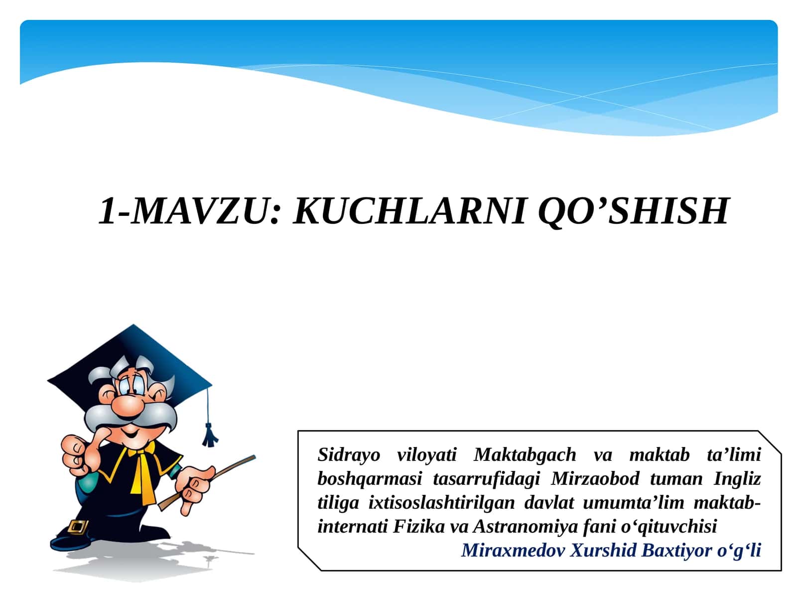KUCHLARNI QO’SHISH 1