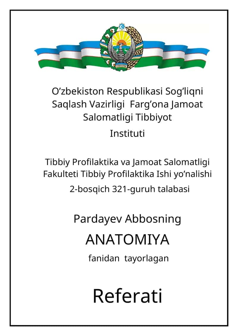 ANATOMIYA Referati 1