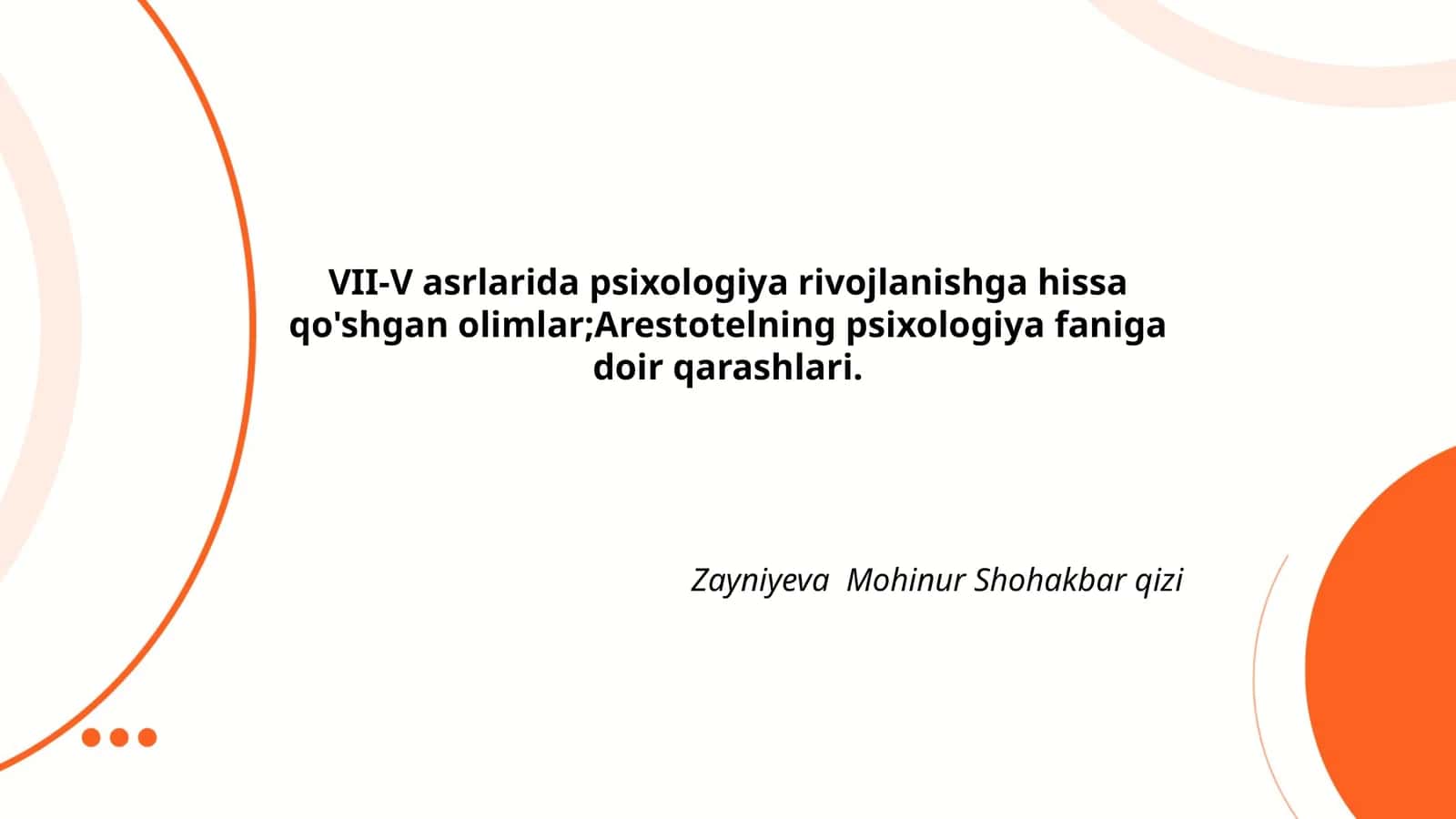 Aristotelning psixologiyaga oid qarashlari 1