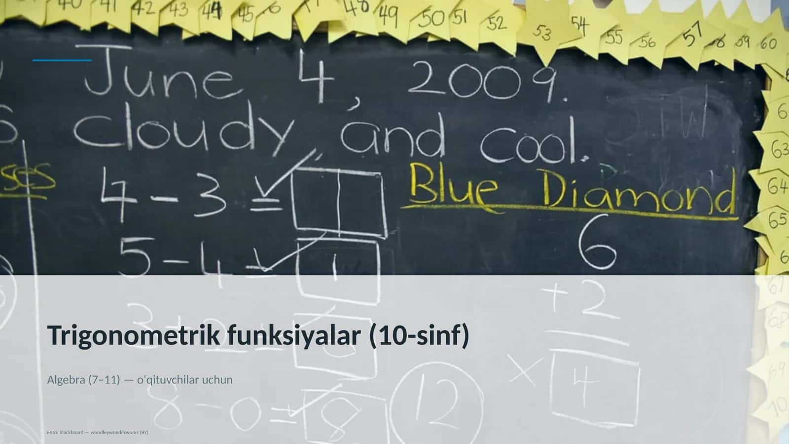 Trigonometrik funksiyalar (10-sinf) 1