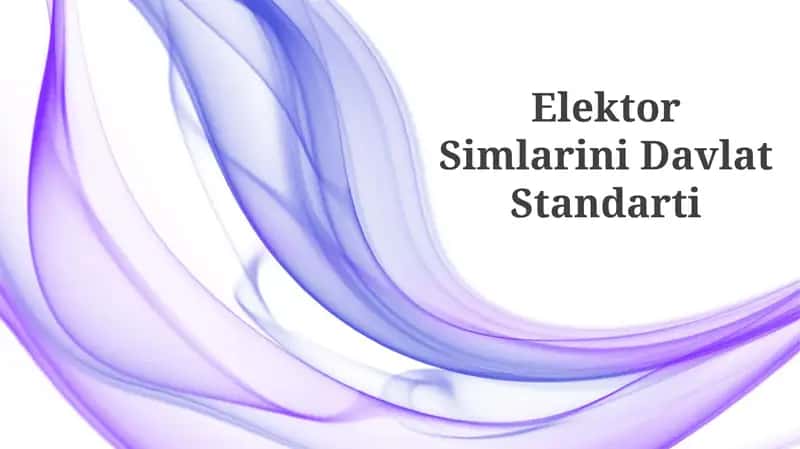 Elektor Simlarini Davlat Standarti 1