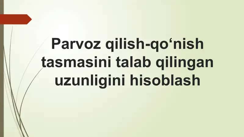 Parvoz qilish-qo‘nish tasmasi (PKQT) uzunligini aniqlash 1