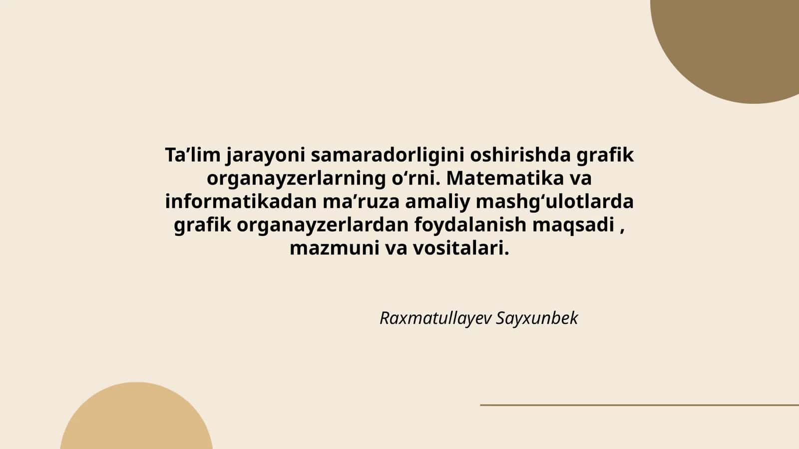 Grafik organayzerlarning oʻrni 1