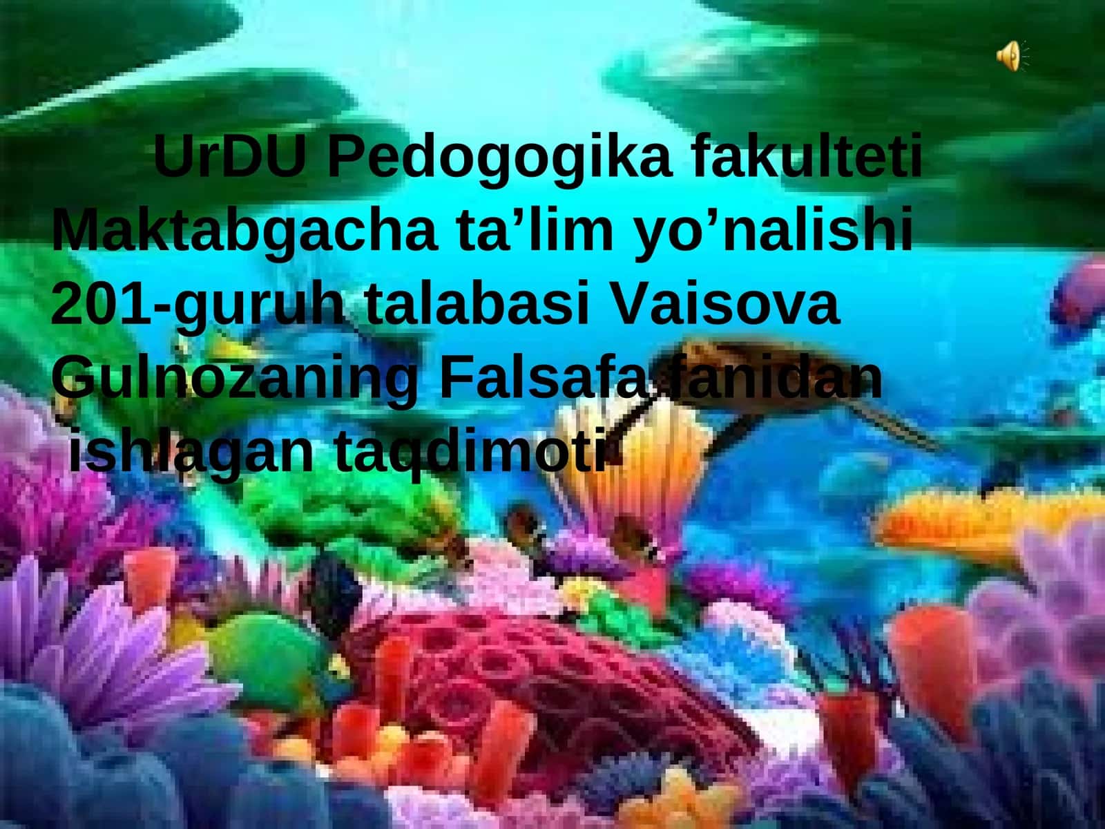 Falsafa fanidan ishlagan taqdimoti 1