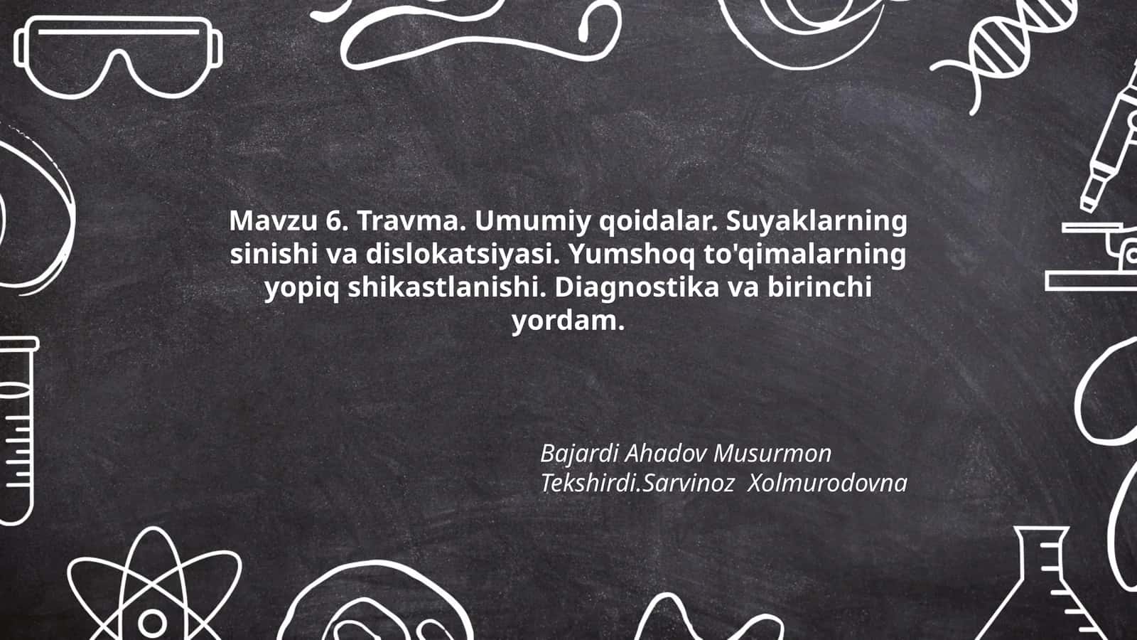Travma. Umumiy qoidalar 1