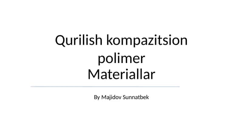 Qurilish kompazitsion polimer 1