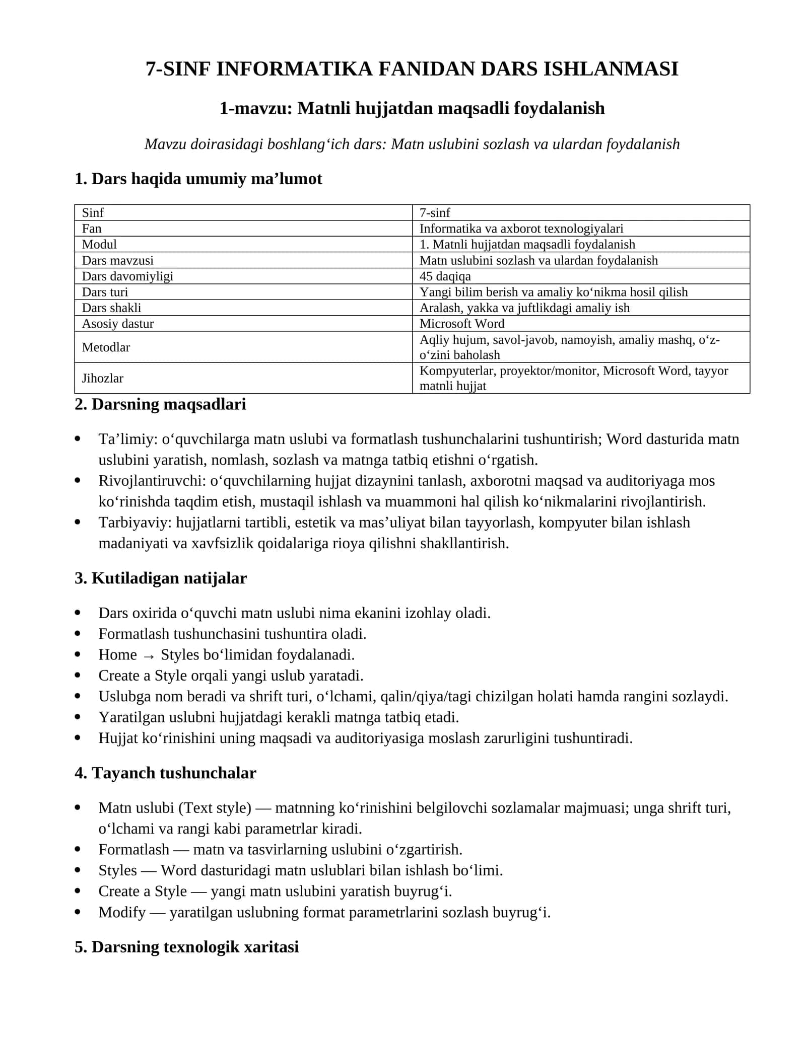 7-SINF INFORMATIKA FANIDAN DARS ISHLANMASI 1