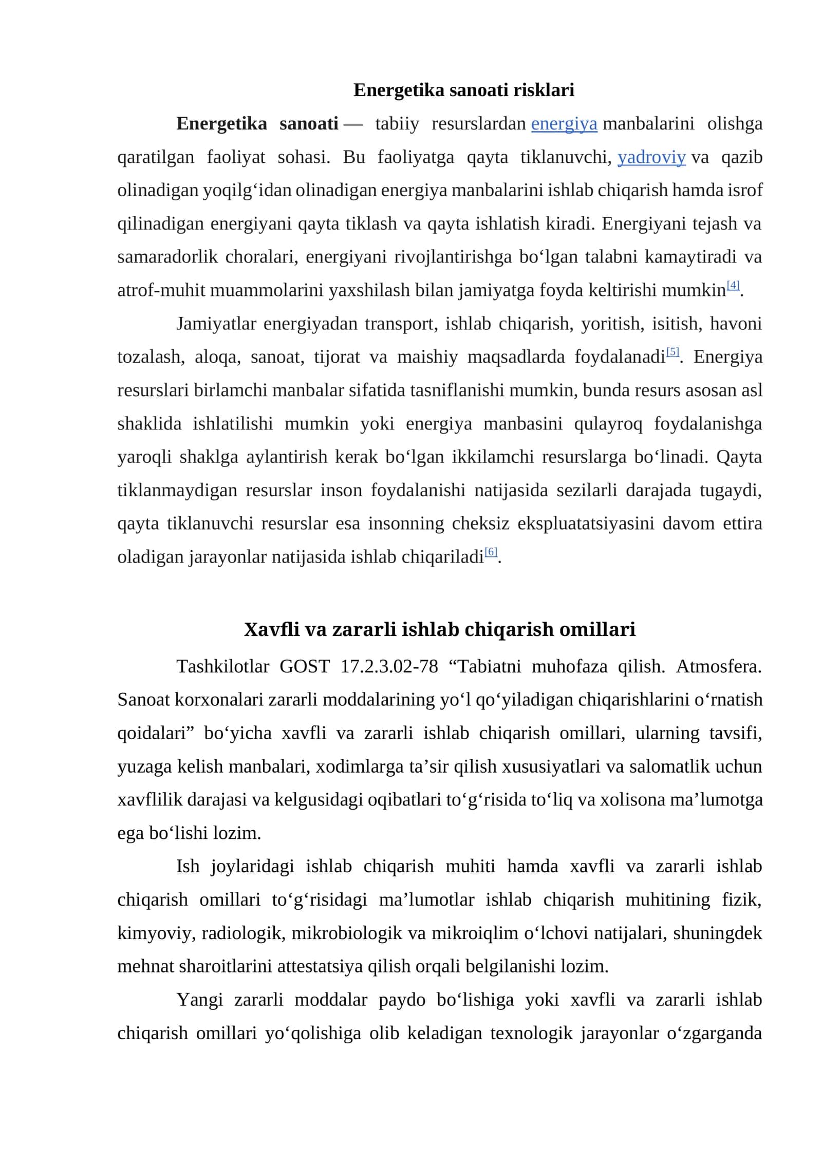 Energetika sanoati risklari 1