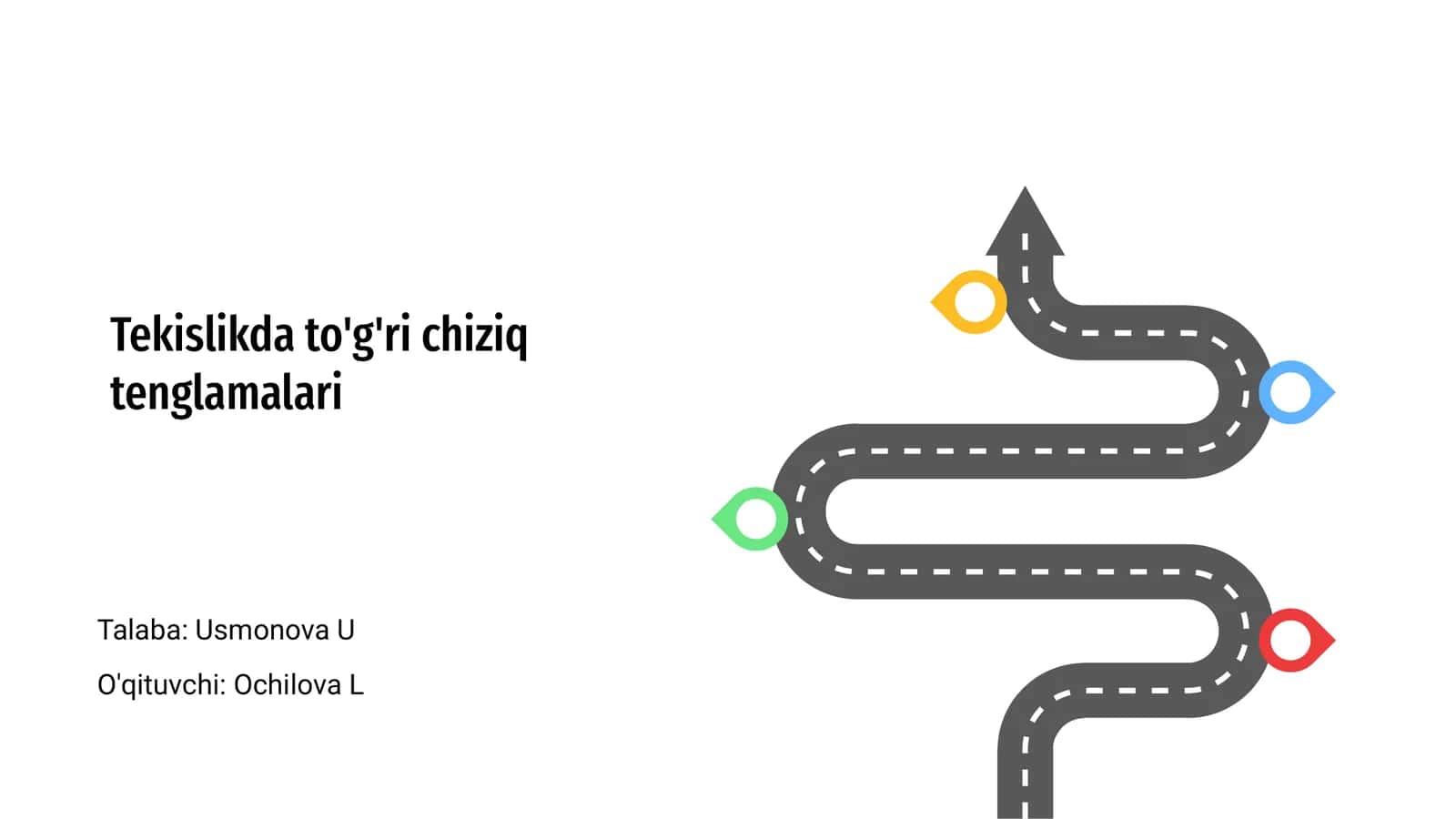 Tekislikda to'g'ri chiziq tenglamalari 1