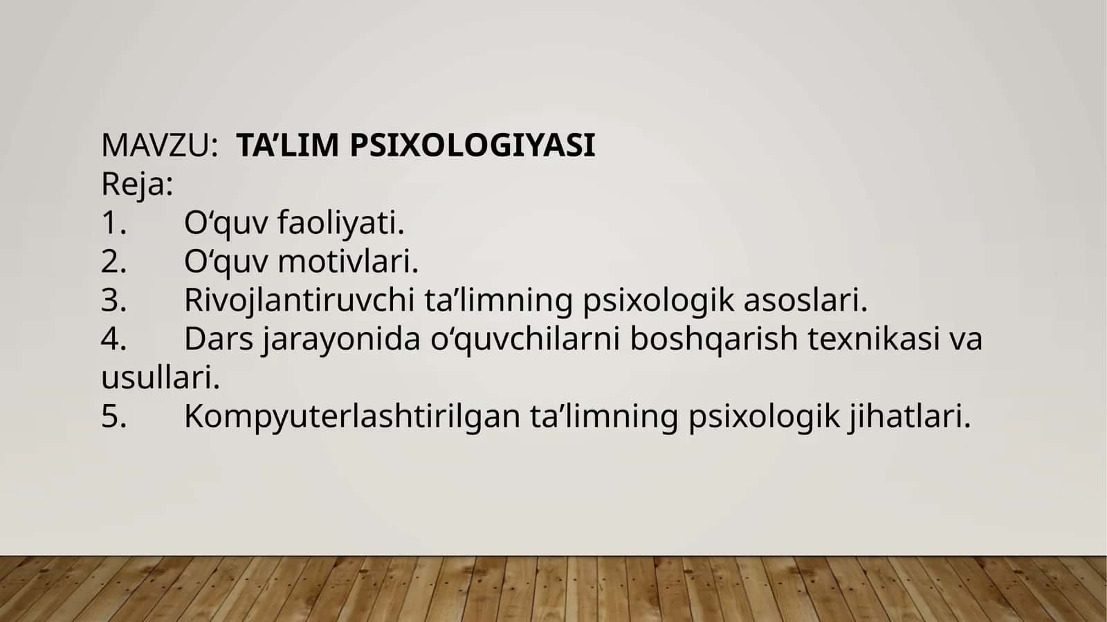 TA’LIM PSIXOLOGIYASI 1